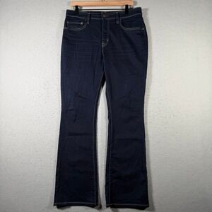 Levis 725 High Rise Bootcut Jeans Dark Wash Indigo Stretch Denim 32x30 Classic